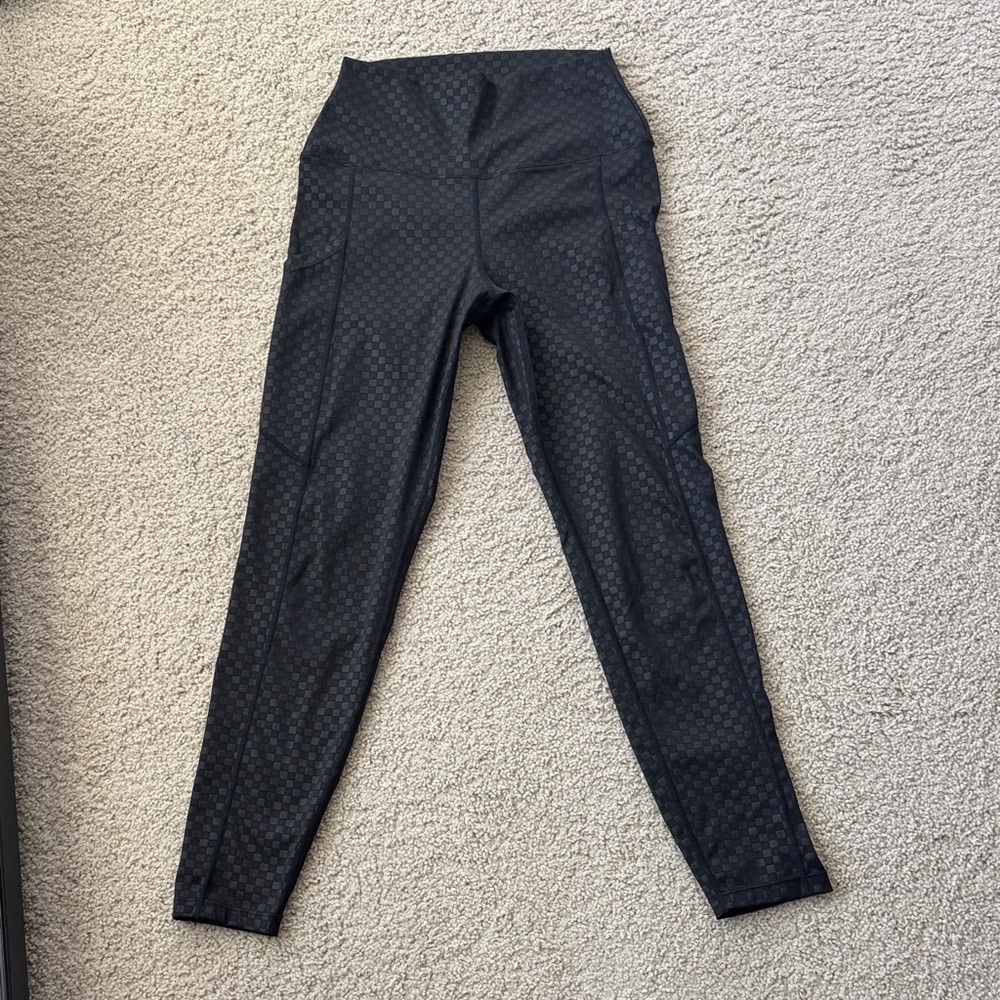 Beach Riot Summer 7/8 Pocket Legging in Black Checker Women’s Size S